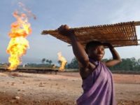 Gas flare site in Nigeria