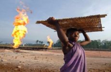 Gas flare site in Nigeria